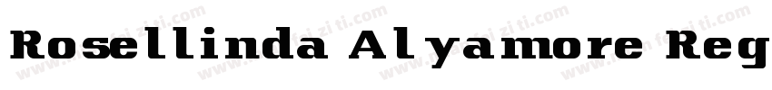 Rosellinda Alyamore Regular字体转换